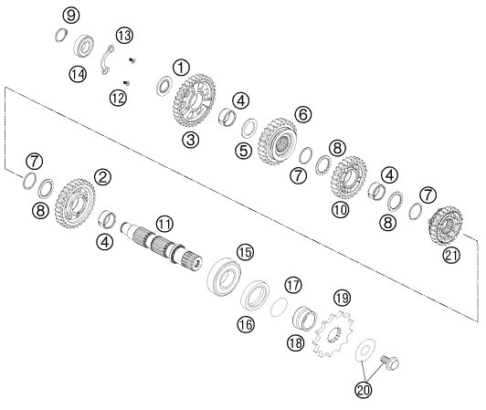 Náhled schématu TRANSMISSION II - COUNTERSHAFT