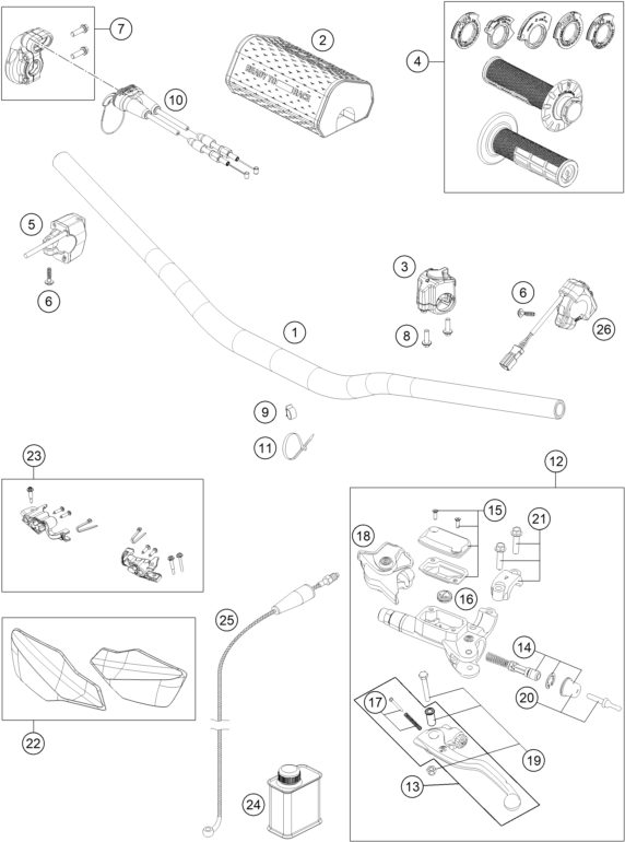 Náhled schématu HANDLEBAR, CONTROLS