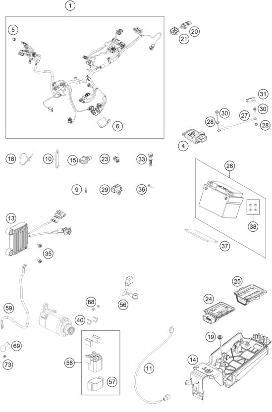 Náhled schématu WIRING HARNESS