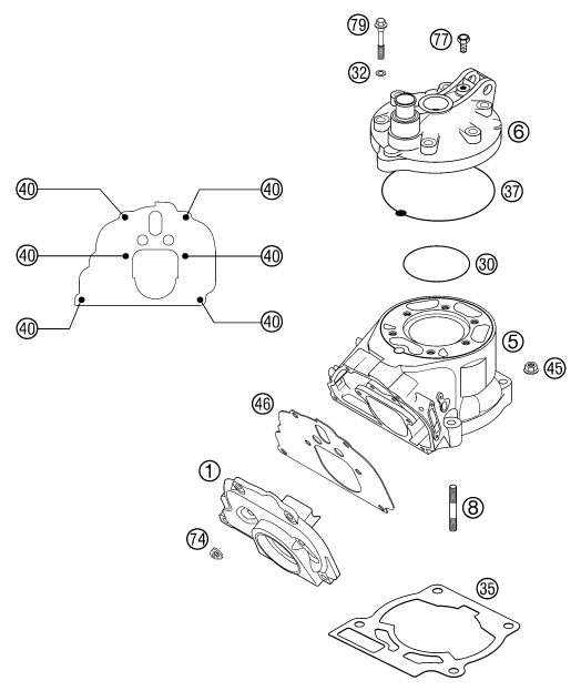 Náhled schématu CYLINDER, CYLINDER HEAD