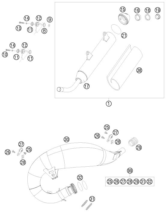 Náhled schématu EXHAUST SYSTEM