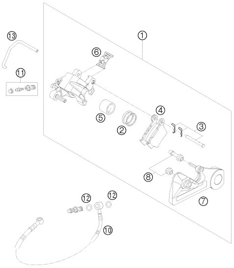 Náhled schématu REAR BRAKE CALIPER