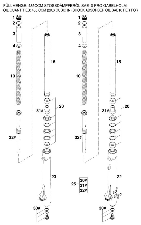 Náhled schématu FRONT FORK, TRIPLE CLAMP