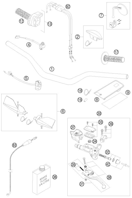Náhled schématu HANDLEBAR, CONTROLS