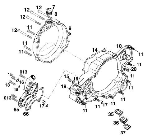 Náhled schématu ENGINE CASE