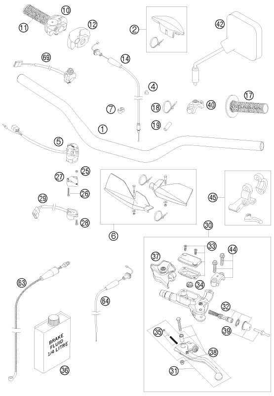 Náhled schématu HANDLEBAR, CONTROLS