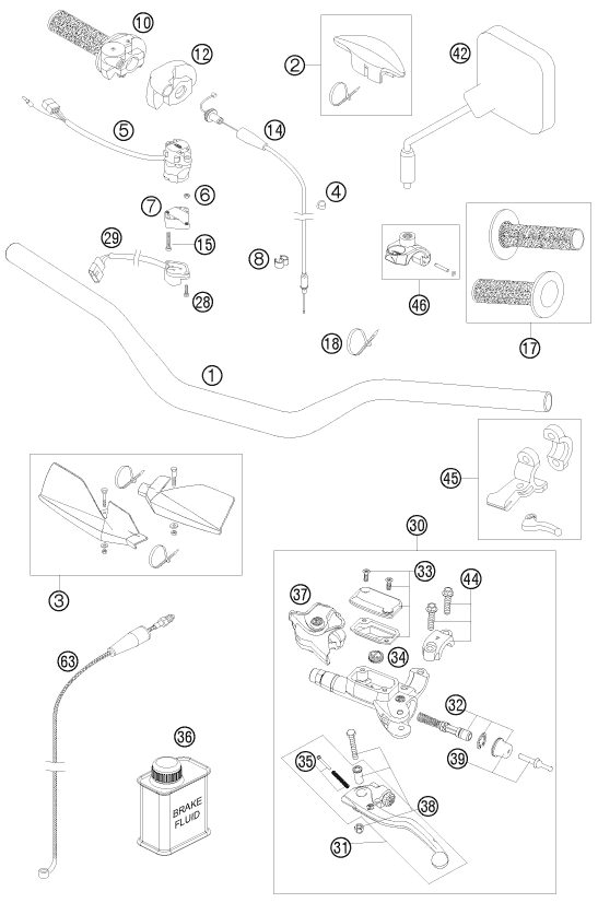 Náhled schématu HANDLEBAR, CONTROLS
