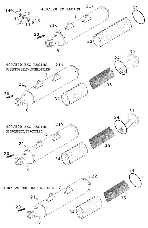 Náhled schématu EXHAUST SYSTEM