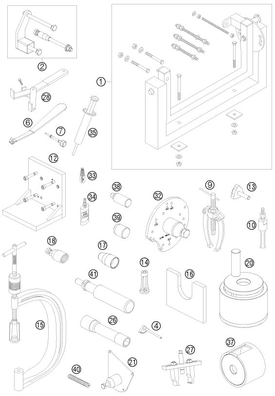 Náhled schématu Special tools (engine)
