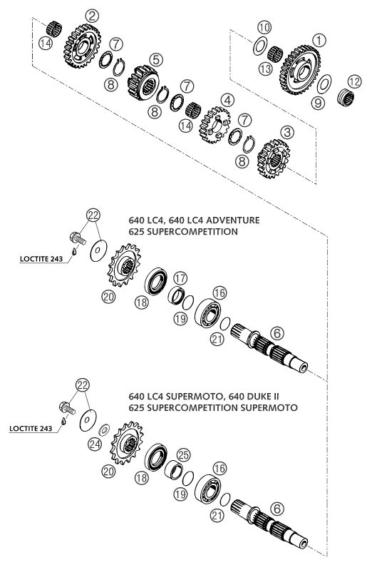 Náhled schématu TRANSMISSION II - COUNTERSHAFT