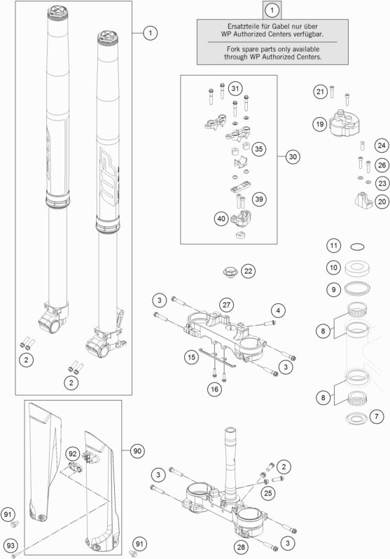 Náhled schématu FRONT FORK, TRIPLE CLAMP