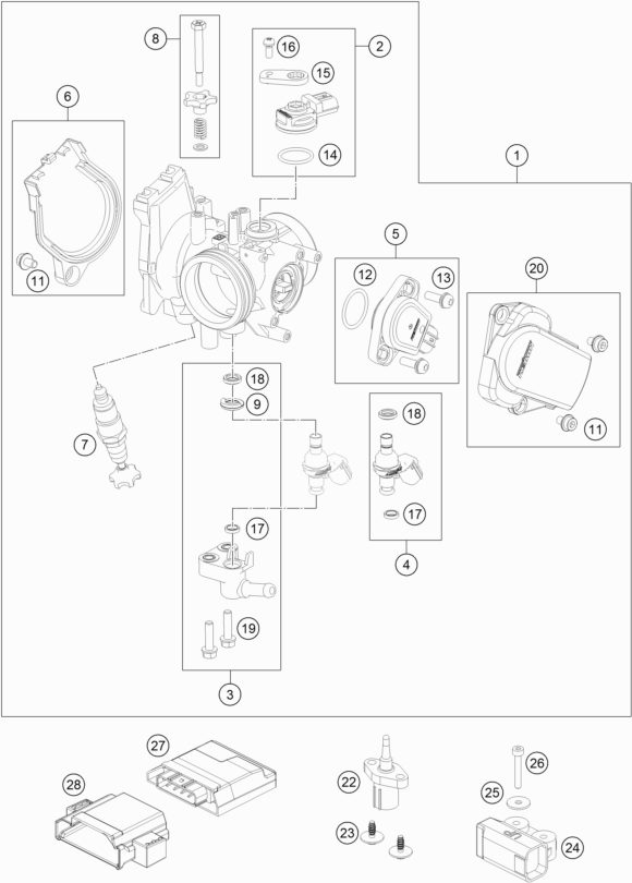 Náhled schématu THROTTLE BODY