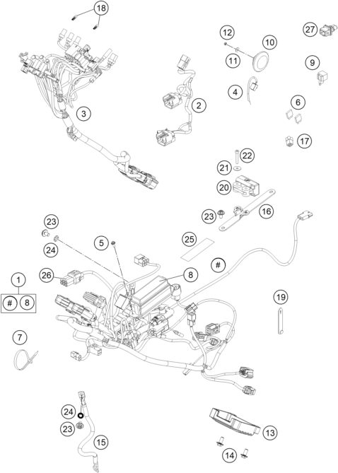 Náhled schématu WIRING HARNESS
