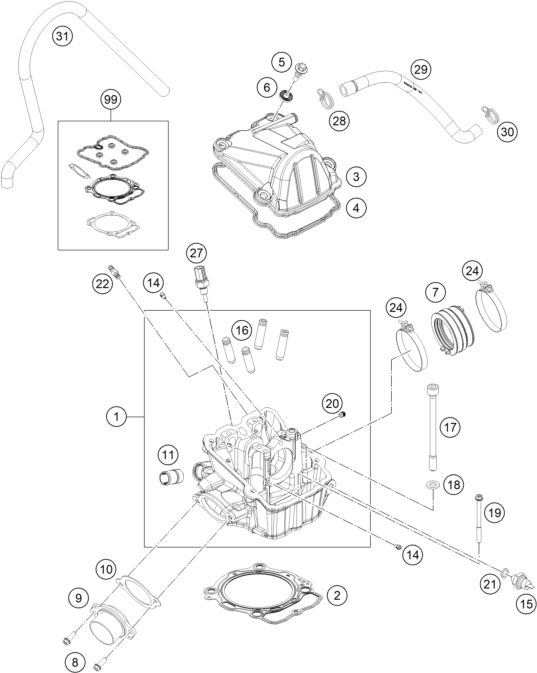 Náhled schématu CYLINDER HEAD