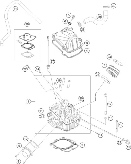Náhled schématu CYLINDER HEAD