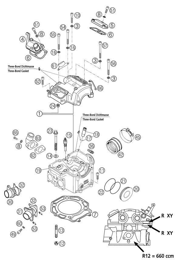 Náhled schématu CYLINDER HEAD