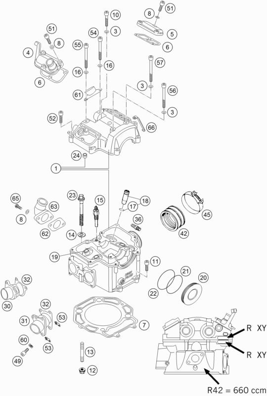 Náhled schématu CYLINDER, CYLINDER HEAD