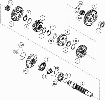 Náhled schématu TRANSMISSION II - COUNTERSHAFT