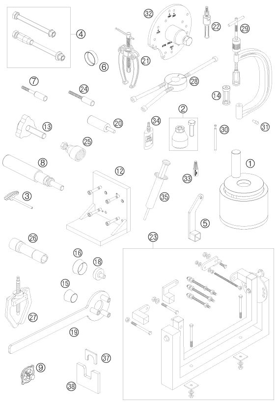 Náhled schématu Special tools (engine)