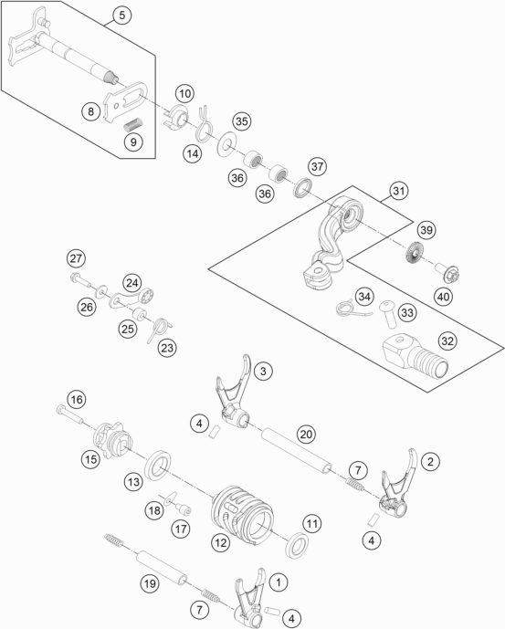 Náhled schématu SHIFTING MECHANISM