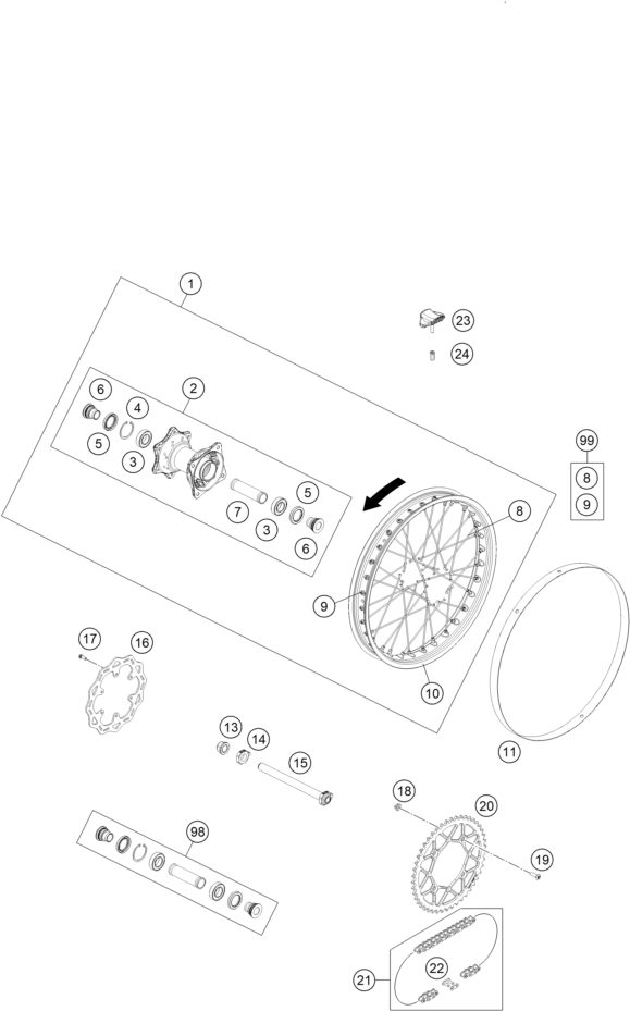 Náhled schématu REAR WHEEL