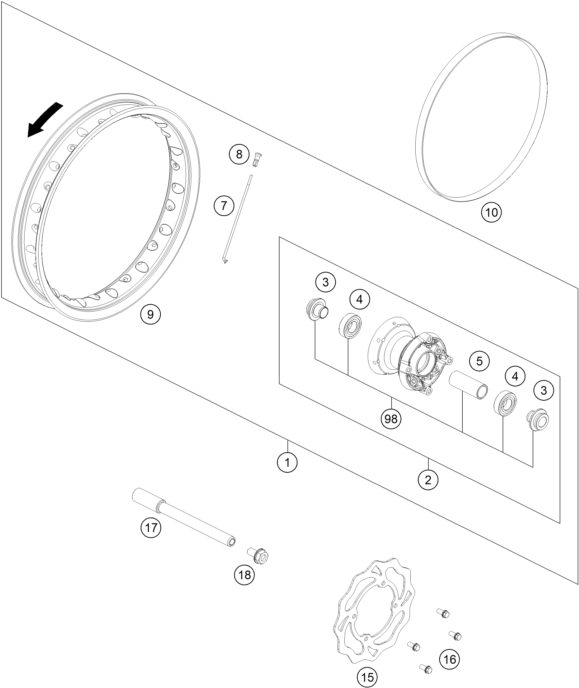 Náhled schématu FRONT WHEEL