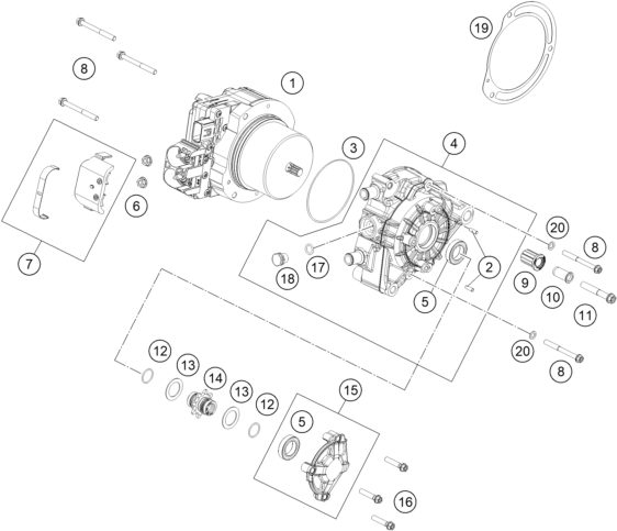 Náhled schématu ENGINE CASE