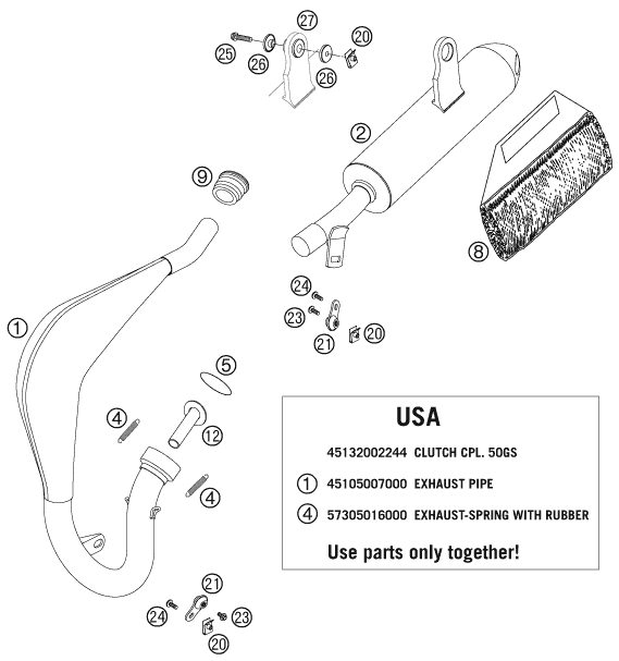 Náhled schématu EXHAUST SYSTEM