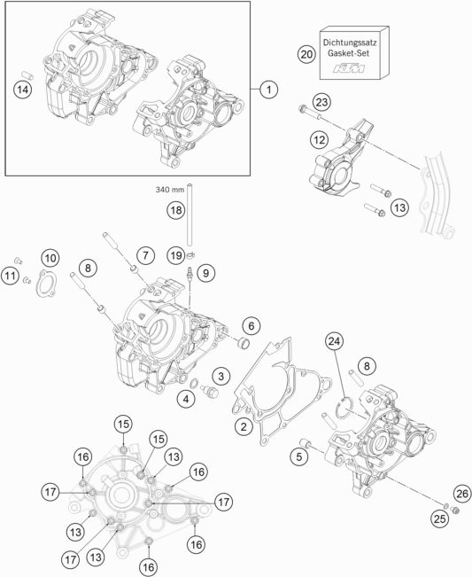 Náhled schématu ENGINE CASE