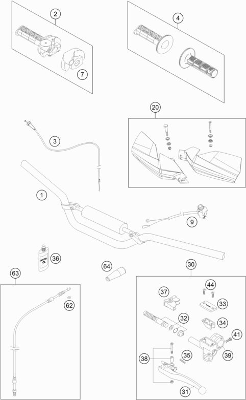 Náhled schématu HANDLEBAR, CONTROLS