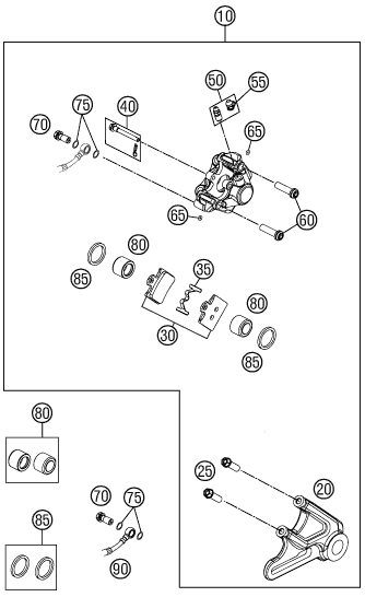 Náhled schématu REAR BRAKE CALIPER