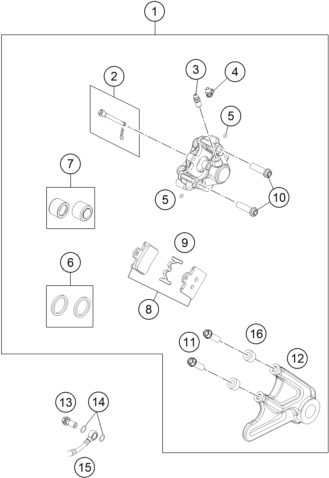 Náhled schématu REAR BRAKE CALIPER