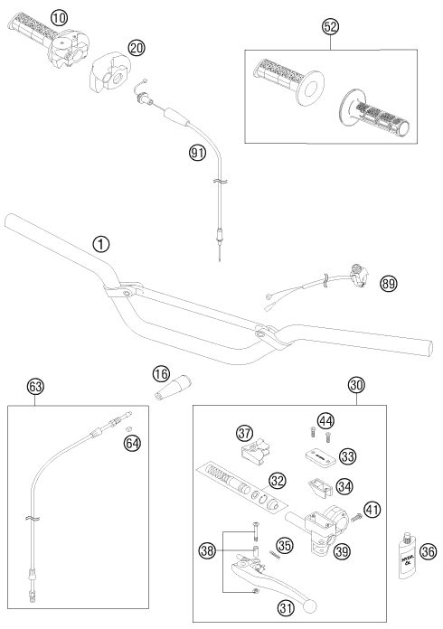 Náhled schématu HANDLEBAR, CONTROLS