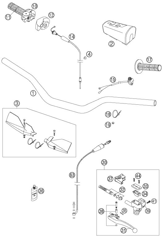 Náhled schématu HANDLEBAR, CONTROLS