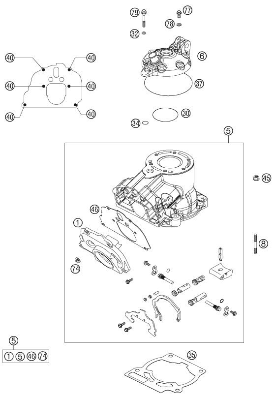 Náhled schématu CYLINDER, CYLINDER HEAD