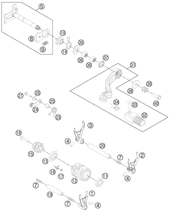 Náhled schématu SHIFTING MECHANISM