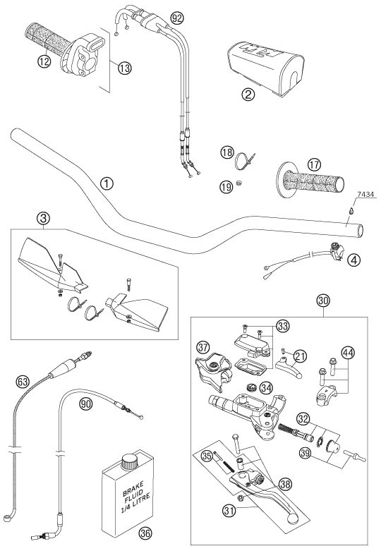 Náhled schématu HANDLEBAR, CONTROLS