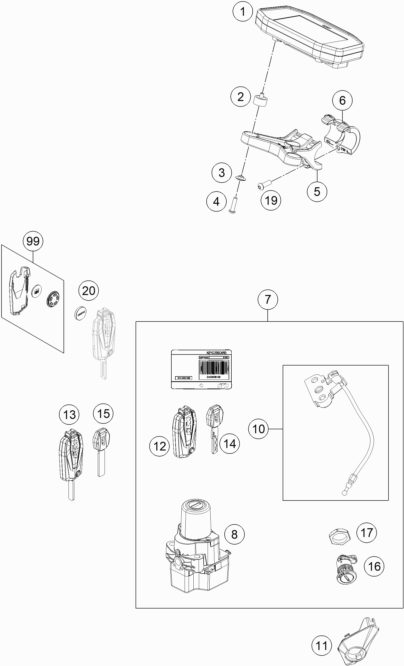 Náhled schématu INSTRUMENTS / LOCK SYSTEM