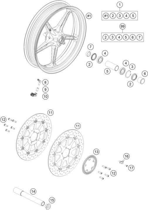 Náhled schématu FRONT WHEEL