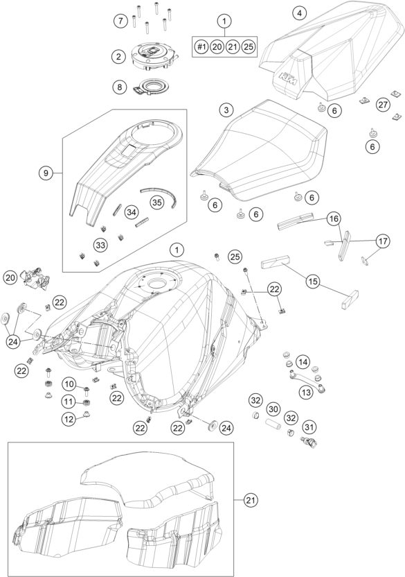 Náhled schématu TANK, SEAT