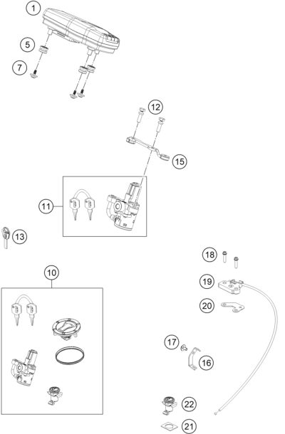 Náhled schématu INSTRUMENTS / LOCK SYSTEM