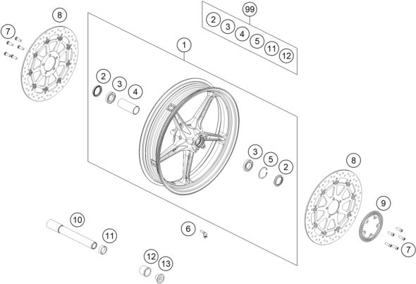 Náhled schématu FRONT WHEEL