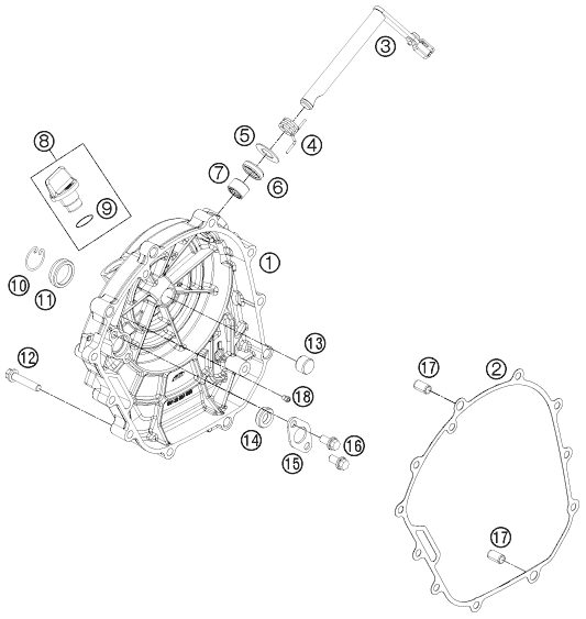 Náhled schématu CLUTCH COVER