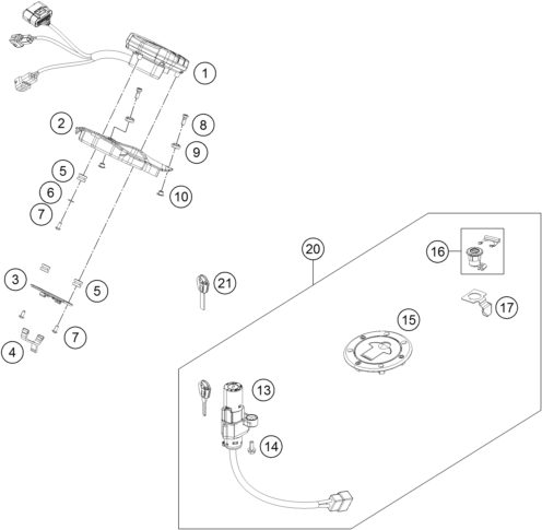 Náhled schématu INSTRUMENTS / LOCK SYSTEM
