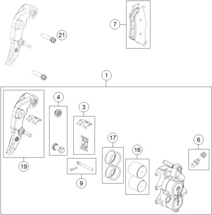 Náhled schématu FRONT BRAKE CALIPER