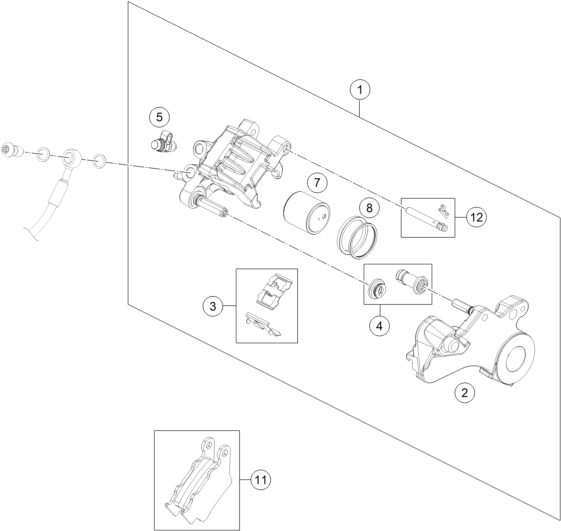 Náhled schématu REAR BRAKE CALIPER