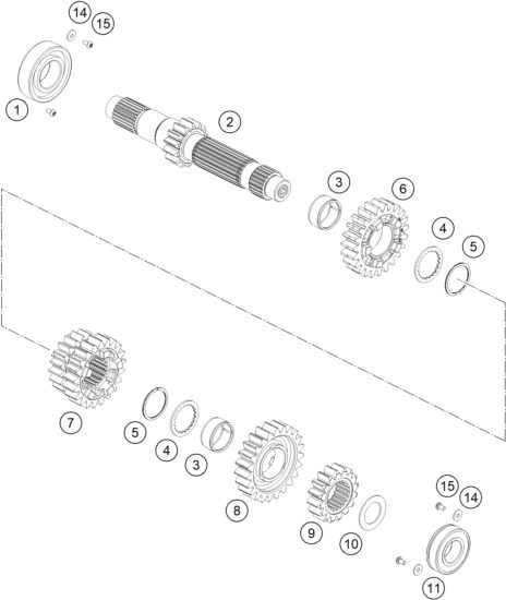 Náhled schématu TRANSMISSION I - MAIN SHAFT
