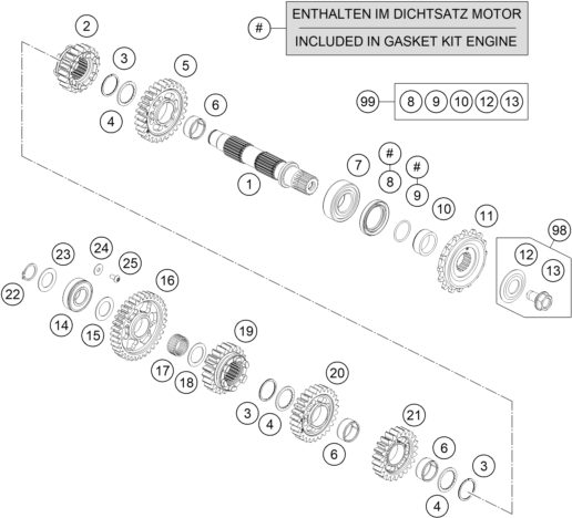 Náhled schématu TRANSMISSION II - COUNTERSHAFT