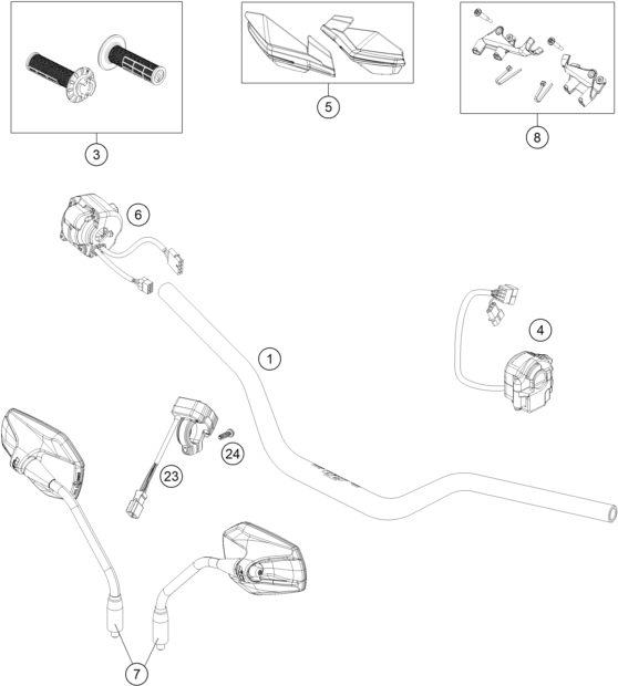 Náhled schématu HANDLEBAR, CONTROLS