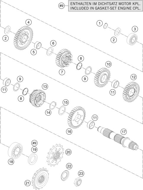 Náhled schématu TRANSMISSION II - COUNTERSHAFT